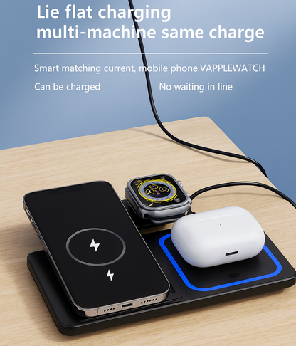 BelkaTech 3-in-1 Fast Wireless Charger // 15W Foldable