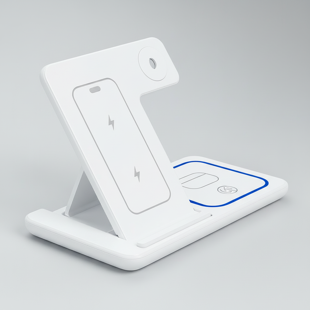 Cargador Inalámbrico Rápido 3 en 1 // 15W Plegable BelkaTech